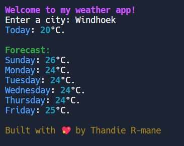 Python Weather App